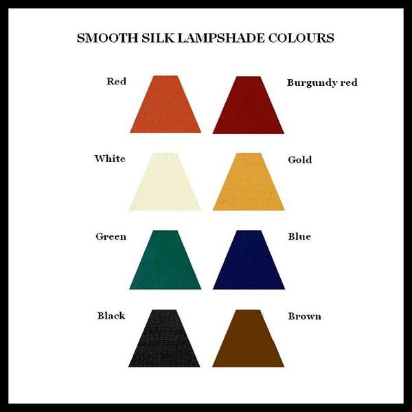 Classic palladium or 24 carat gold table lamp with three lights and silk shade