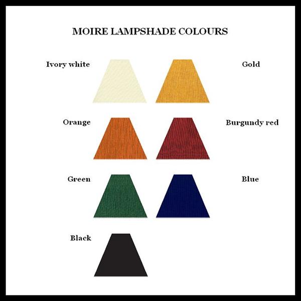Gold plated table lamp with enamelled globe in 7 colours