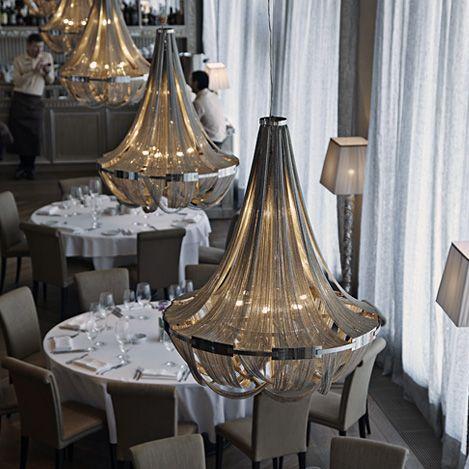 "Soscik" 120 cm modern Empire-style chandelier from Terzani in gold, bronze or nickel