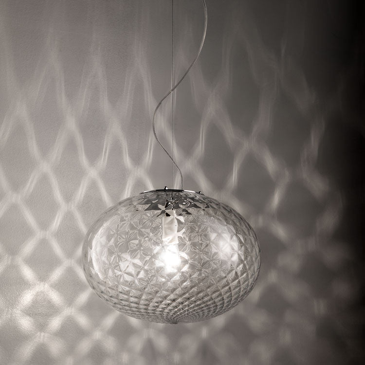 Elegant modern clear balloton glass ceiling pendant in 3 sizes