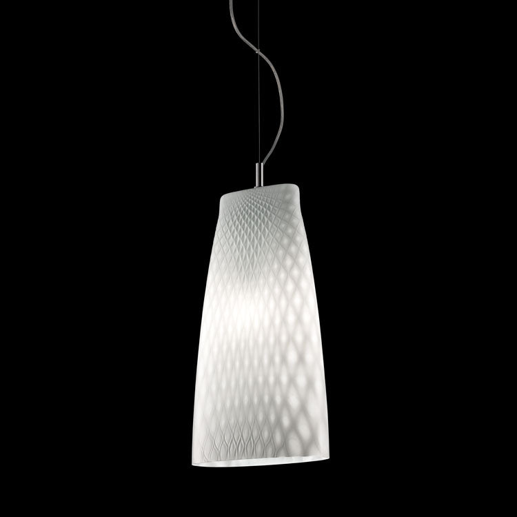 Contemporary olive green or milky white balloton Murano glass pendant light