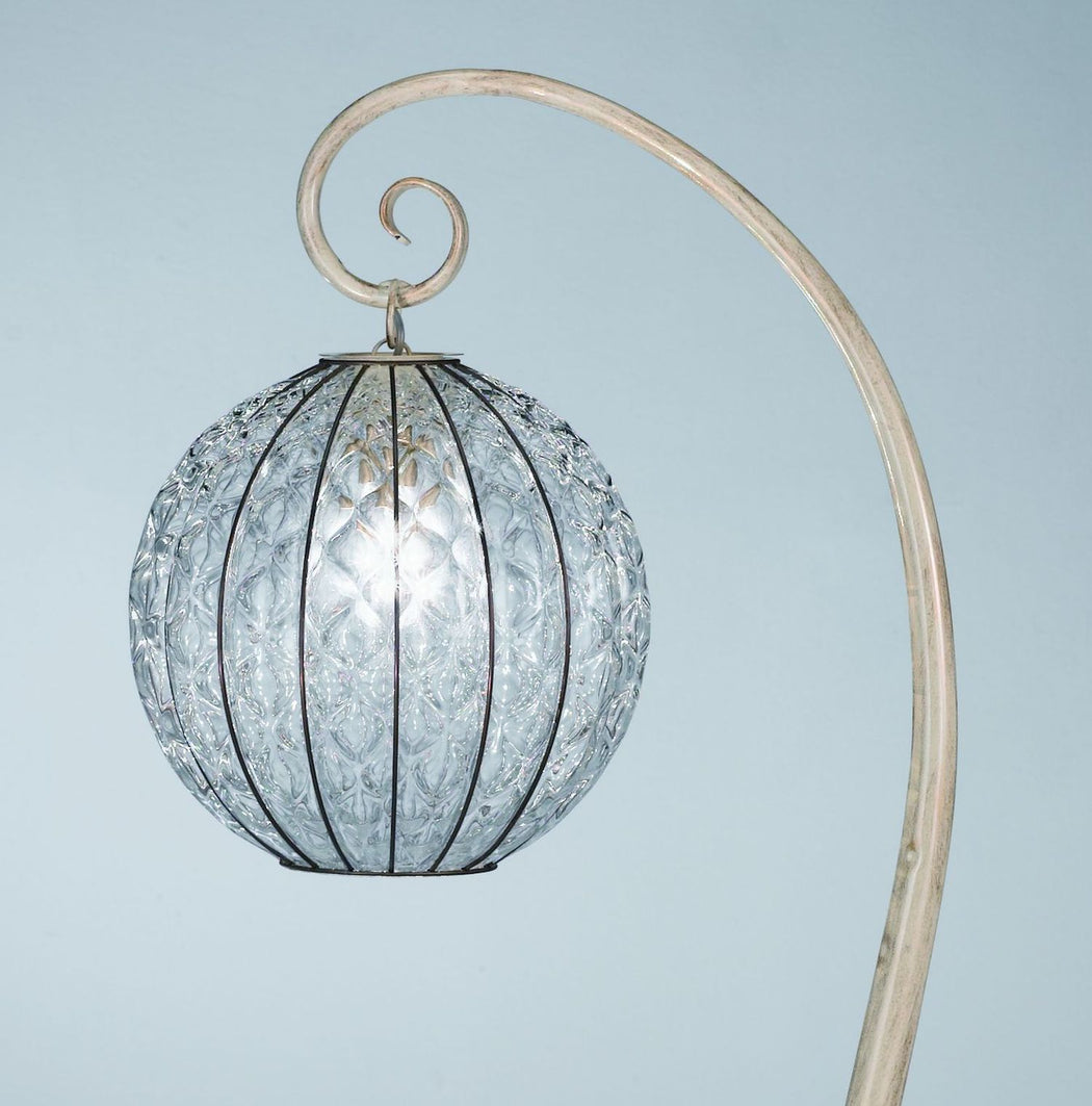 Classic hand-blown Murano baloton glass floor lantern