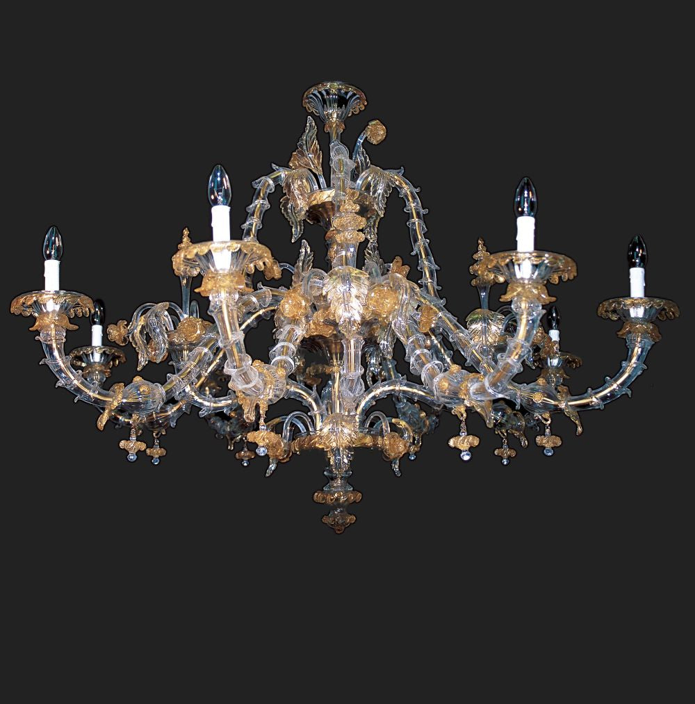 Exquisite 18th century Rezzonico style Venetian chandelier