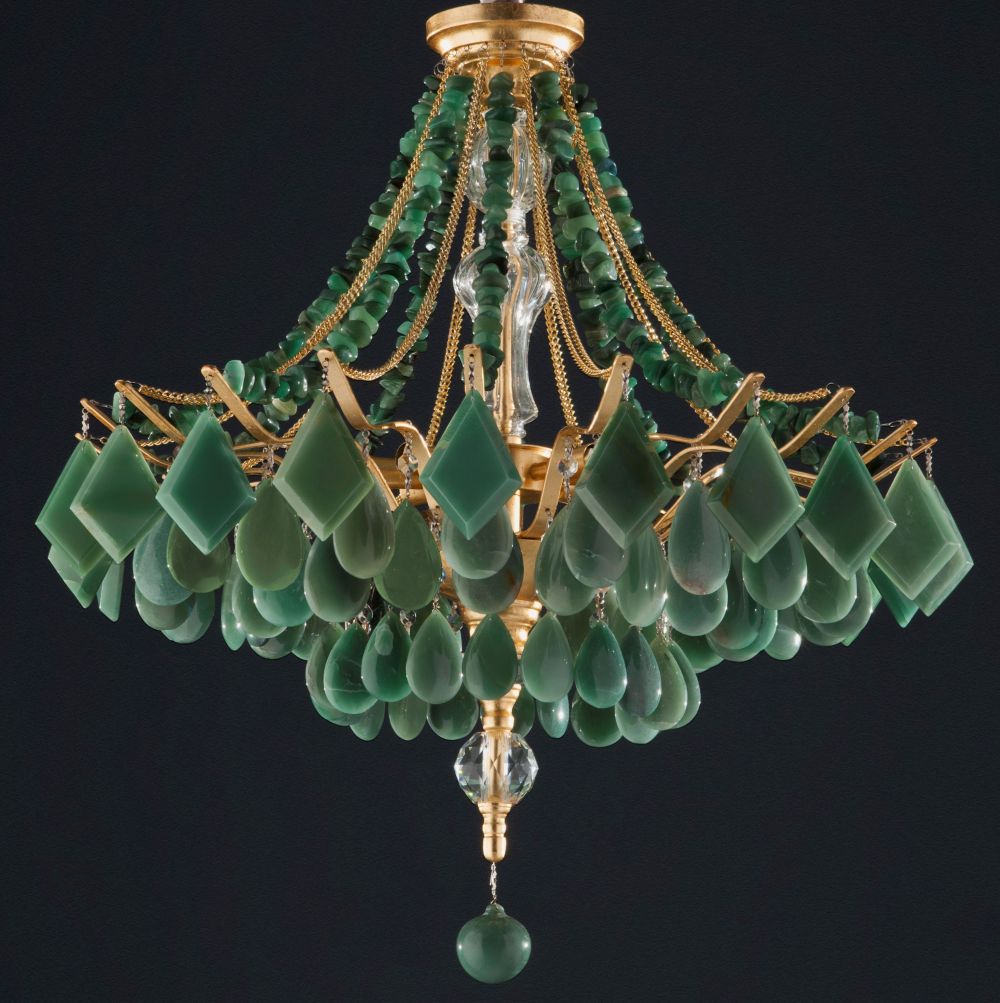 Agate & crystal chandelier in five colours