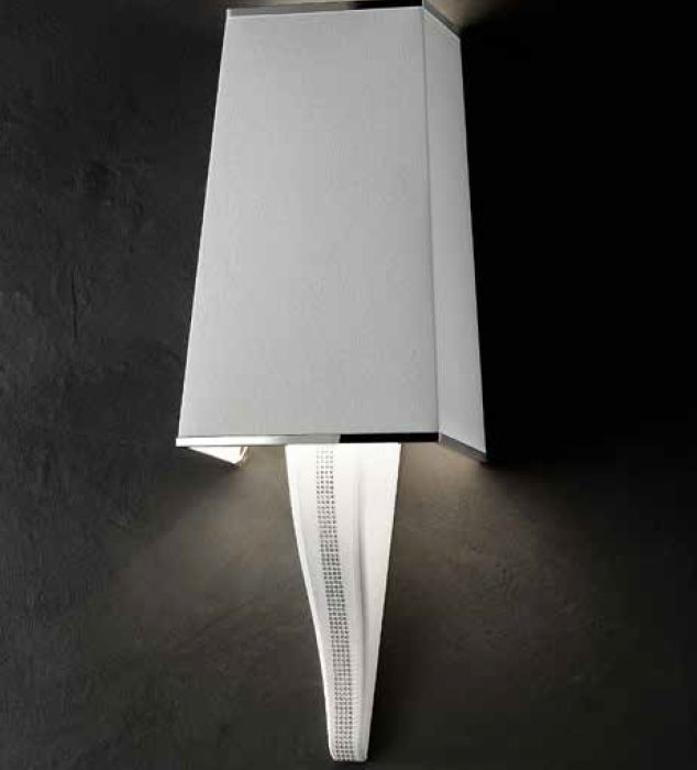 Modern Italian wall light with black, red, white, or tobacco coloured faux leather finish