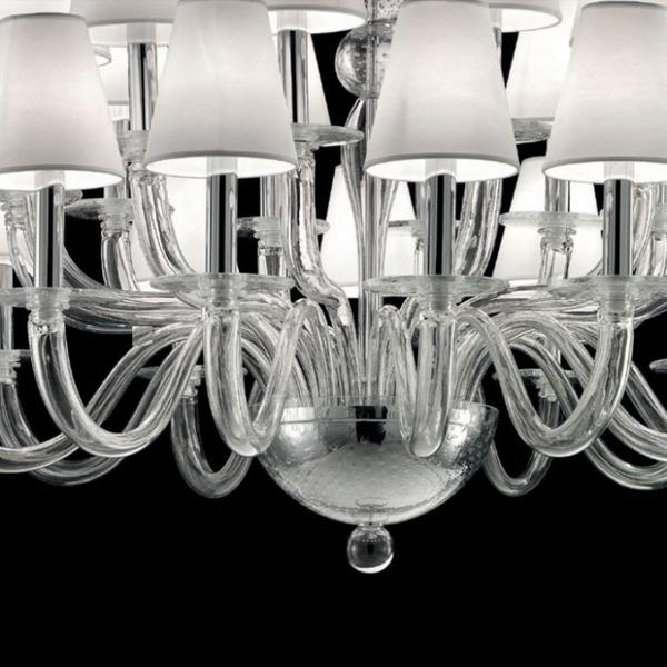 Breathtaking large Murano glass chandelier with 24 lights and bespoke color options