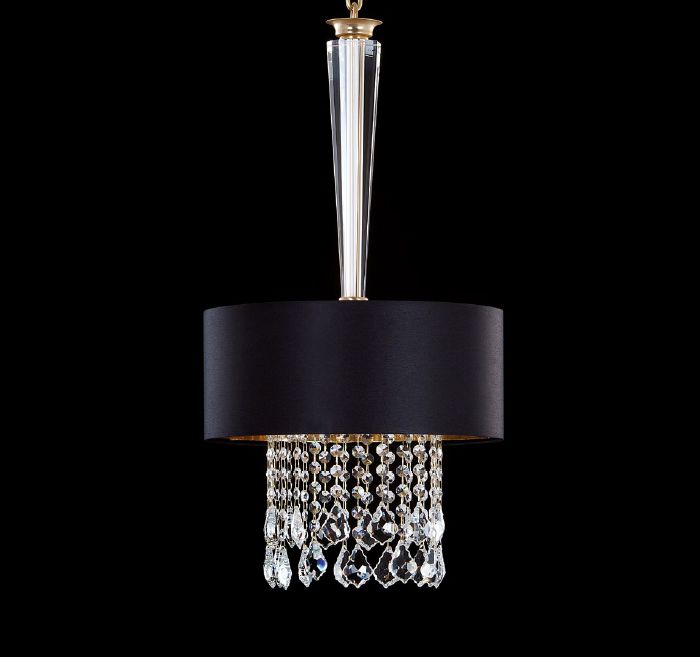 Modern ceiling pendant light with clear Swarovski crystals