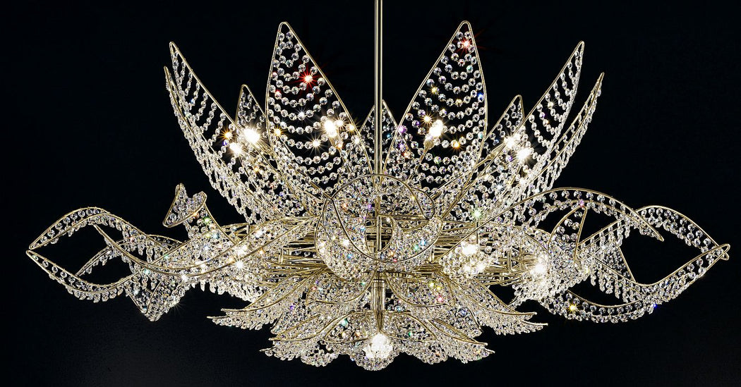 Elegant high end Italian chandelier with or Swarovski beads or Murano glass pearls