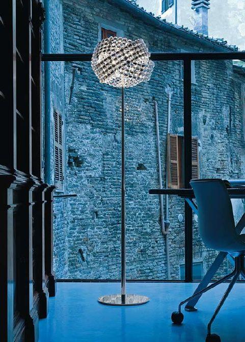 Diamante glittering Italian crystal floor lamp by Marchetti