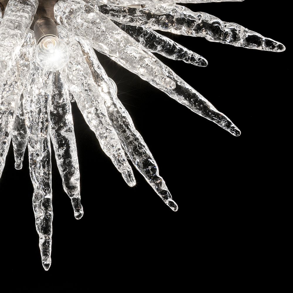Murano glass chandelier in the 1960s space-age Sputnik style