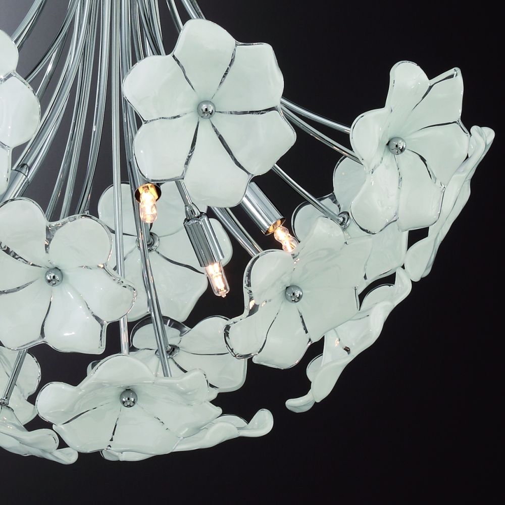 70s retro-style flower bouquet chandelier in the Cenedese style