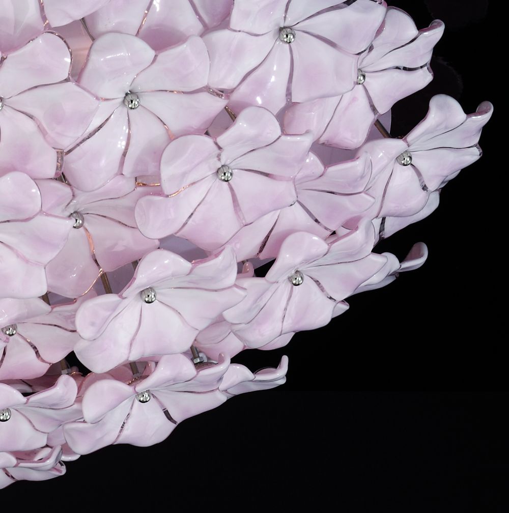 1970s-style flower ceiling light in the Cenedese style