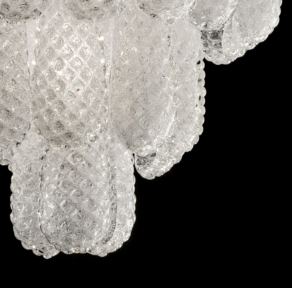 70s style Murano graniglia glass chandelier in custom colors and sizes