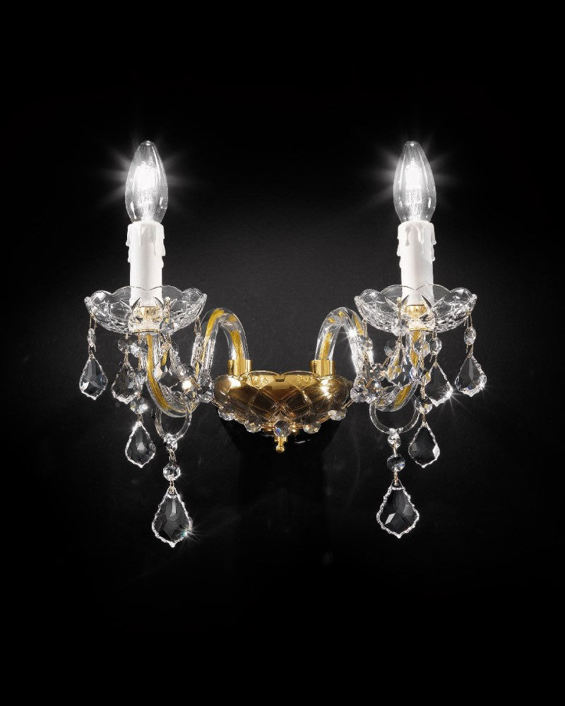 Exquisite Italian made Asfour crystal chandelier with chrome or gold frame