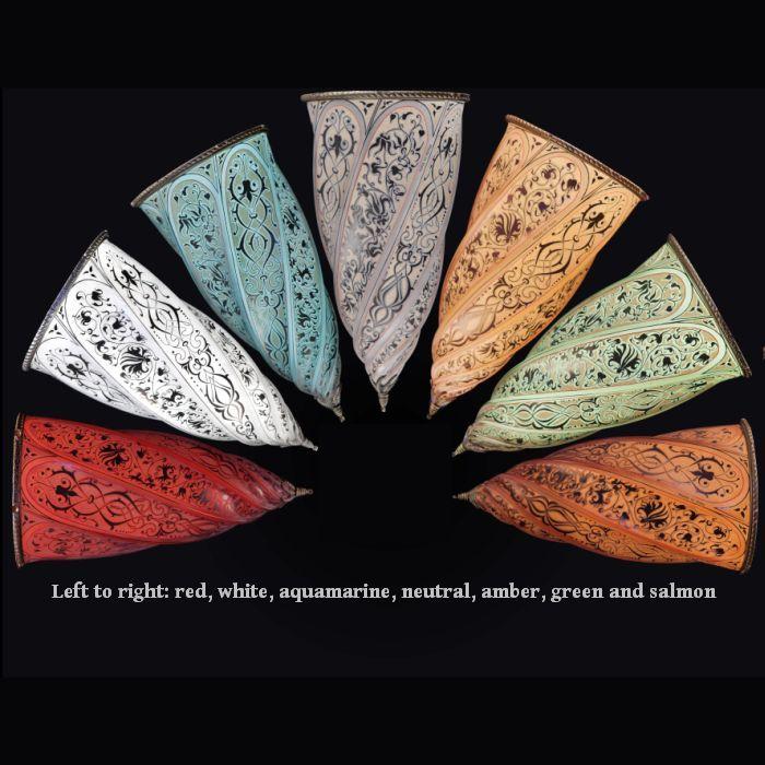 Triple Murano glass pendant in the Fortuny style