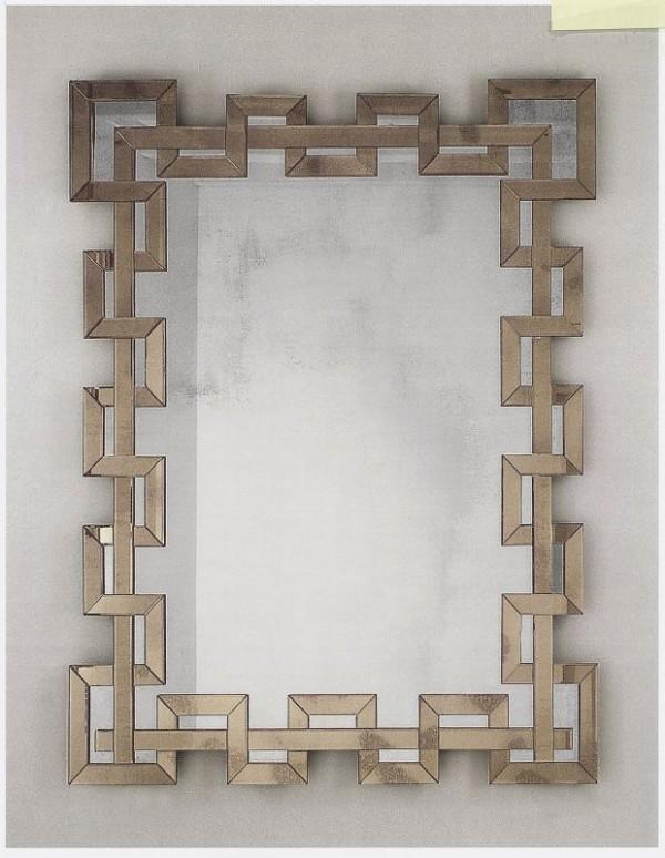 Very large Venetian wall mirror with custom-color Murano glass surround