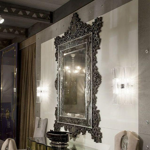 Magnificent large Venetian mirror with floral fretwork