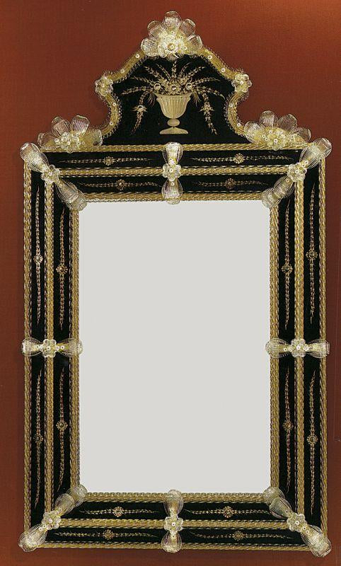 Elegant large Venetian wall mirror with custom colour surround