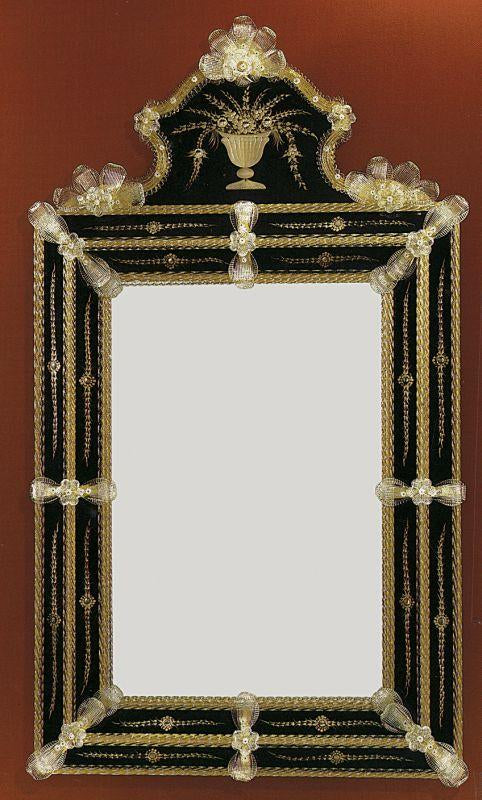 Elegant large Venetian wall mirror with custom colour surround