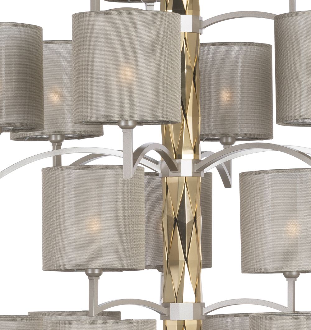 Modern tall 18 light boutique style chandelier with shades