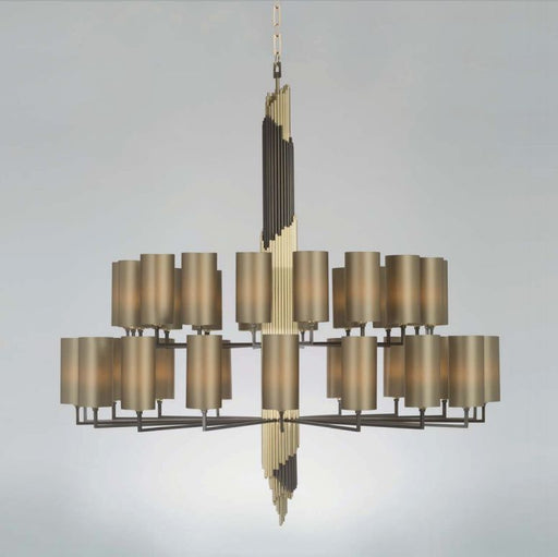 Large high-end modern brass chandelier with 36 lights