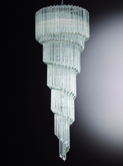 Murano glass prism hallway chandelier with custom size options