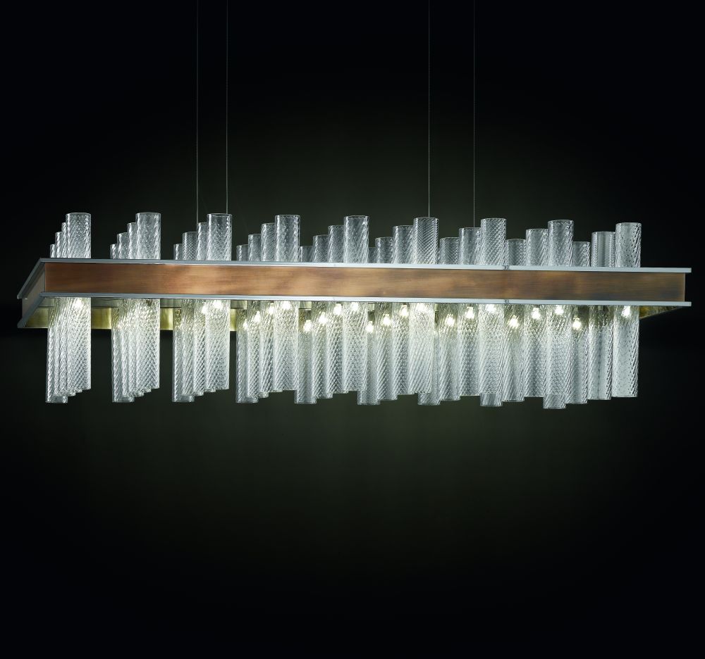 Modern mid-century 72 light tronchi dining room chandelier