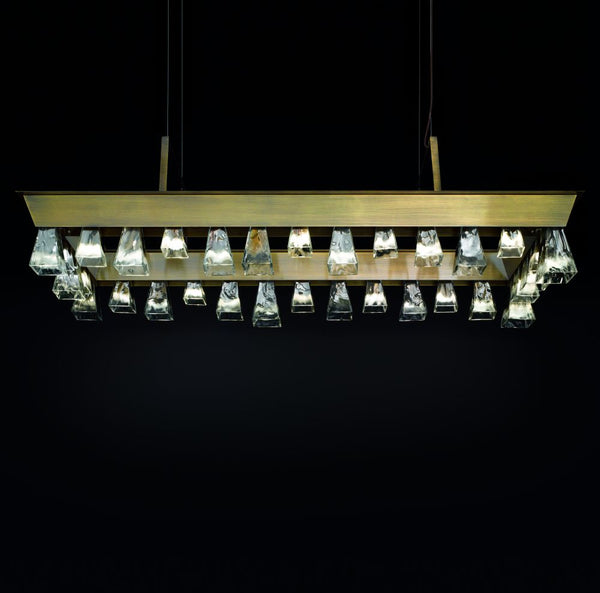 Murano glass mid-century dining room chandelier with 30 lights