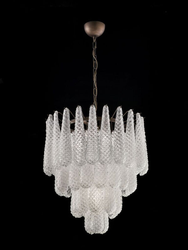 80 cm piastra glass chandelier in modernist mid-century style