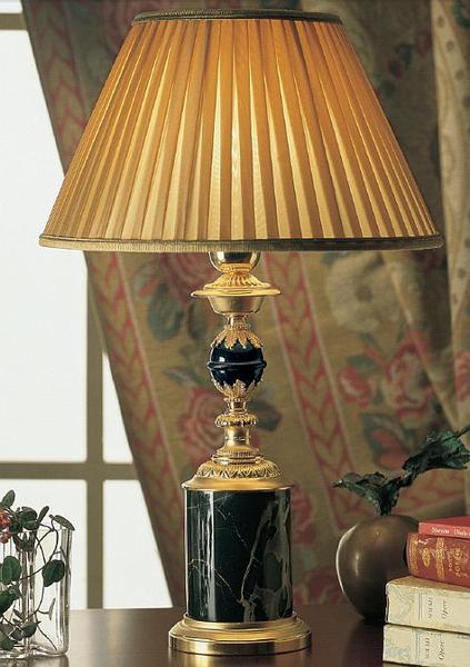 Refined 24 carat gold-plated table lamp with choice of marble and shade colour