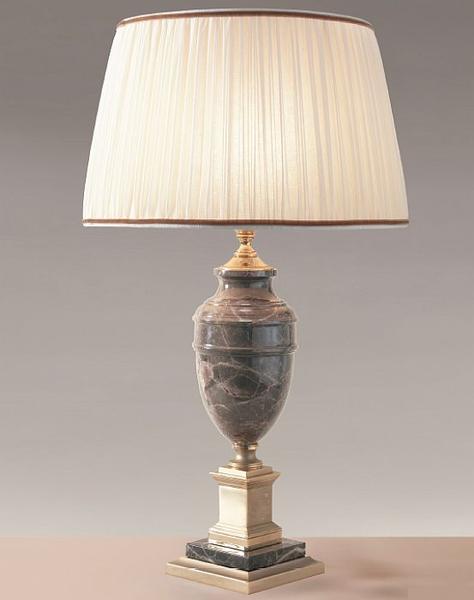 Beautiful black, cream, or brown marble table lamp with antique gold plating