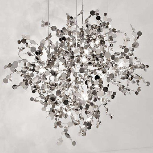 Argent 76 cm metal pendant light by Terzani with reflective silver discs