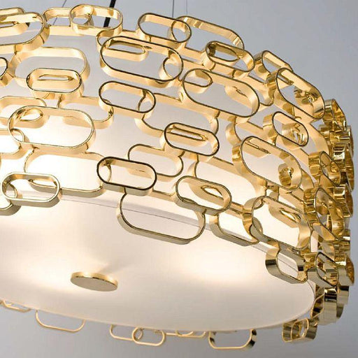 Modern Geometric Glamour pendant light by Terzani in gold or white
