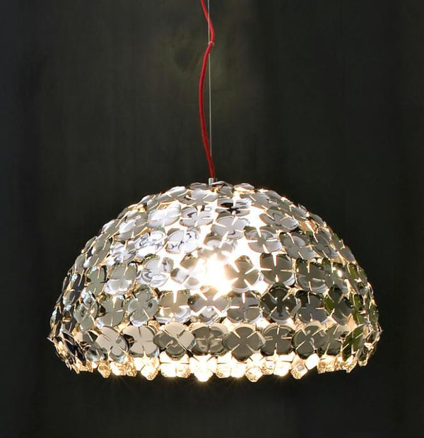 Orten'zia gold or nickel half-globe pendant light from Terzani