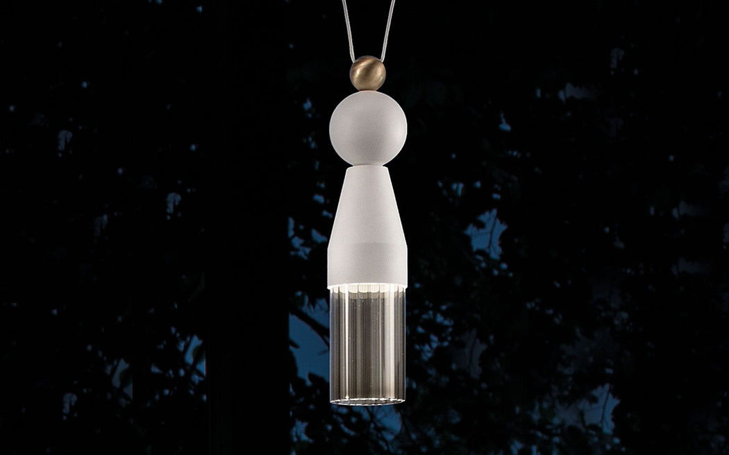 Modern single tassel-style pendant light from Italy in 4 colors