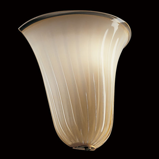 Sophisticated and classic wall light in ivory Murano glass
