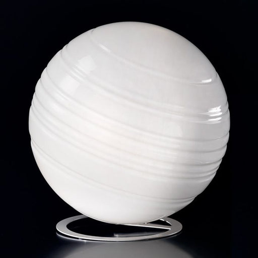 Modern white Murano glass globe table lamp