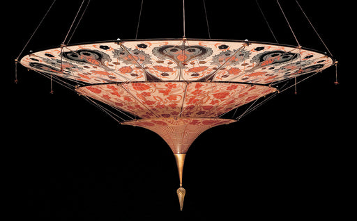 3 tier Fortuny style chandelier in Murano glass