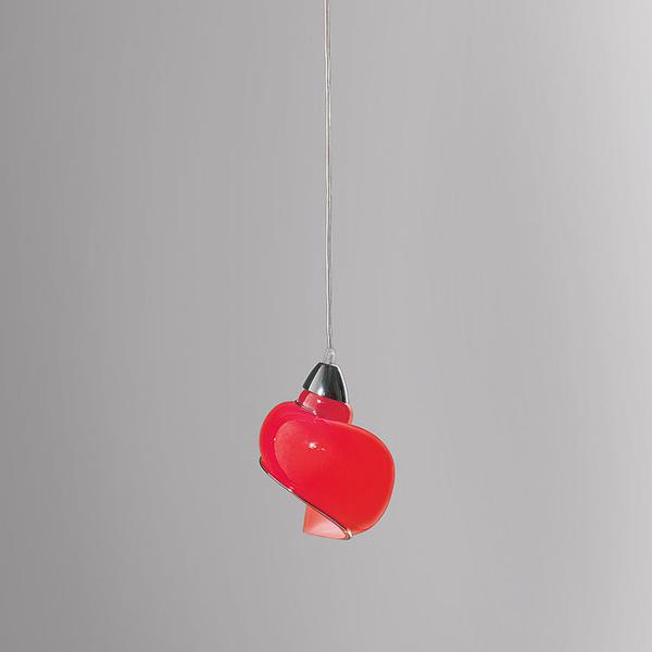 Gorgeous glossy Murano ceiling pendant in amber, red, or white