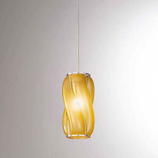 Small modern Murano glass ceiling pendant in custom colors