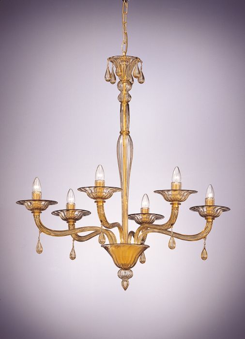 Elegant smoked glass Murano glass chandelier with more color and size options