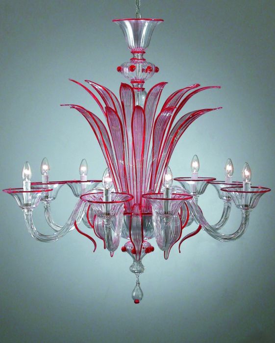 Beautiful made to order Venetian glass chandelier in custom colours