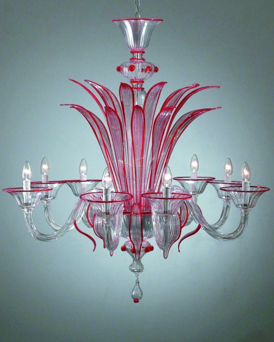 Beautiful made to order Venetian glass chandelier in custom colours