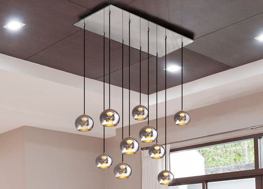 Luxury bronze or chrome 10 light cluster chandelier with custom possibilities