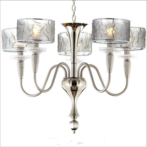 Chic mirror effect Murano glass chandelier with shades