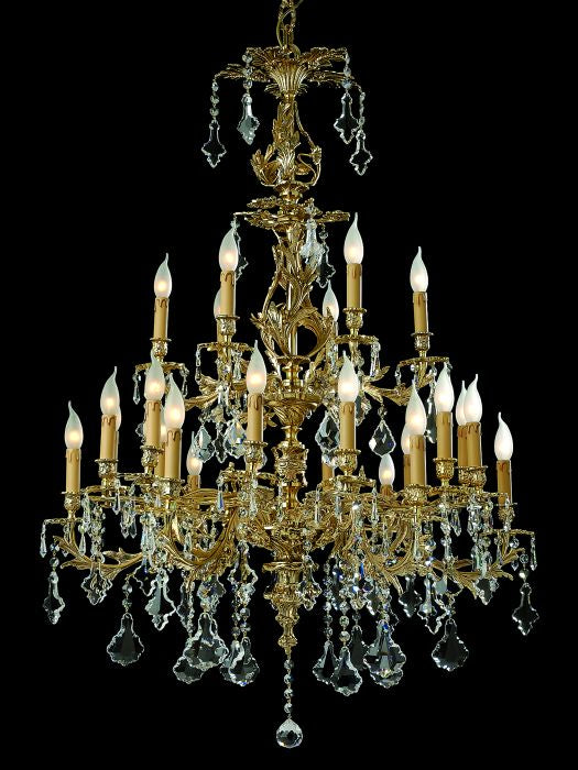 Large Italian baroque style chandelier with 24 lights