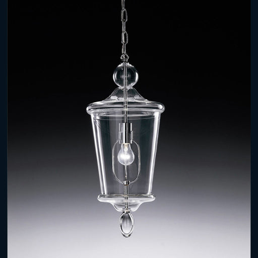 Stylish modern Italian ceiling lantern with clear Italian glass
