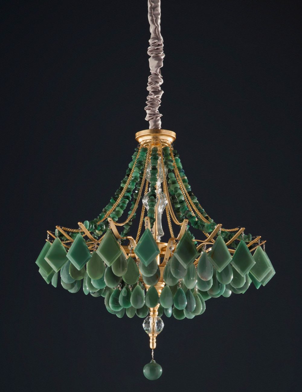 Agate & crystal chandelier in five colours