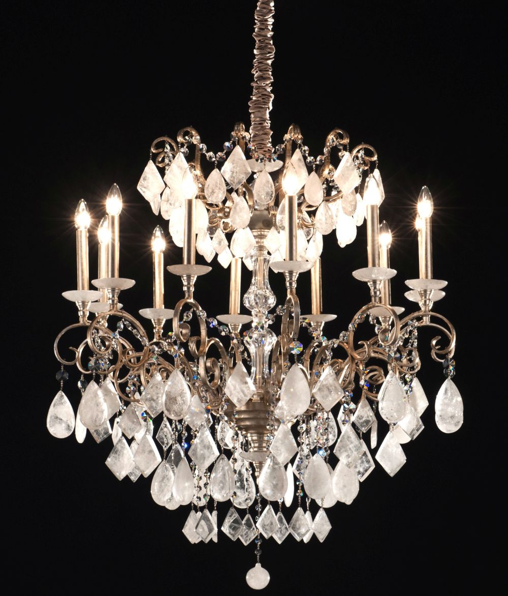 Beautiful modern quartz chandelier in 5 custom colours
