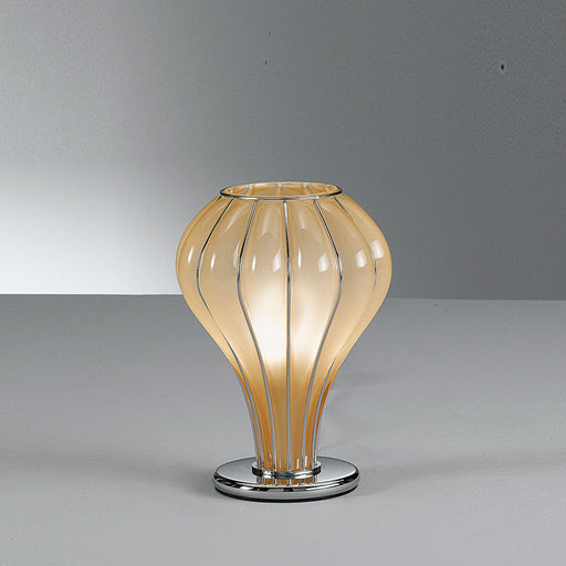 Elegant modern handblown table lamp in 3 Murano glass finishes